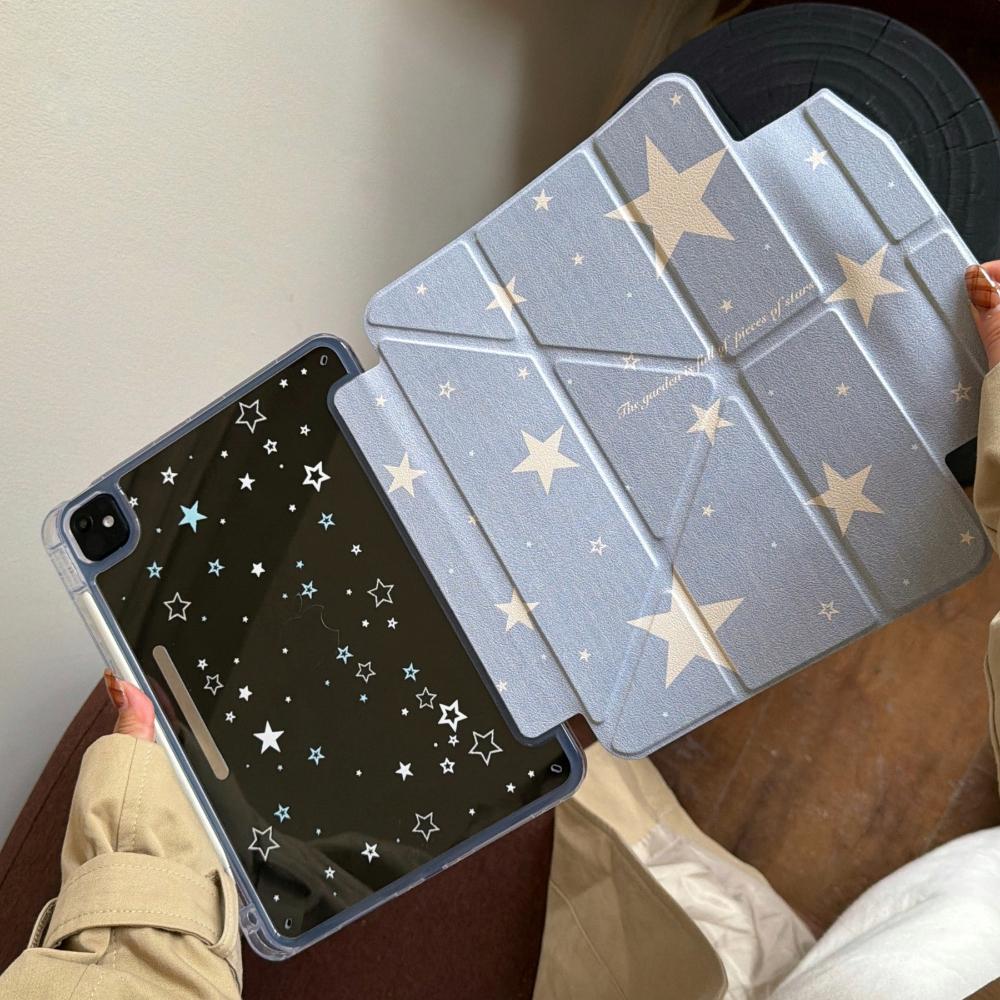 Для 2025 iPad Air 11 Чехол iPad 10-го 9-го 8-го 7-го поколения 11-го A16 7 8 9-го Мультяшная Звездная Обложка Gen iPad Pro11 M2 M3 M4 Держатель для Карандаша Mini 6 Чехол