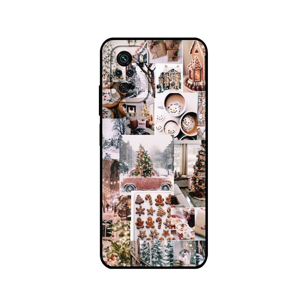Черный чехол из ТПУ для Xiaomi Redmi 9T, чехол для Redmi Note 9T Note 10, 5G, 4G Pro, 10S, зима, Новый год, Рождество