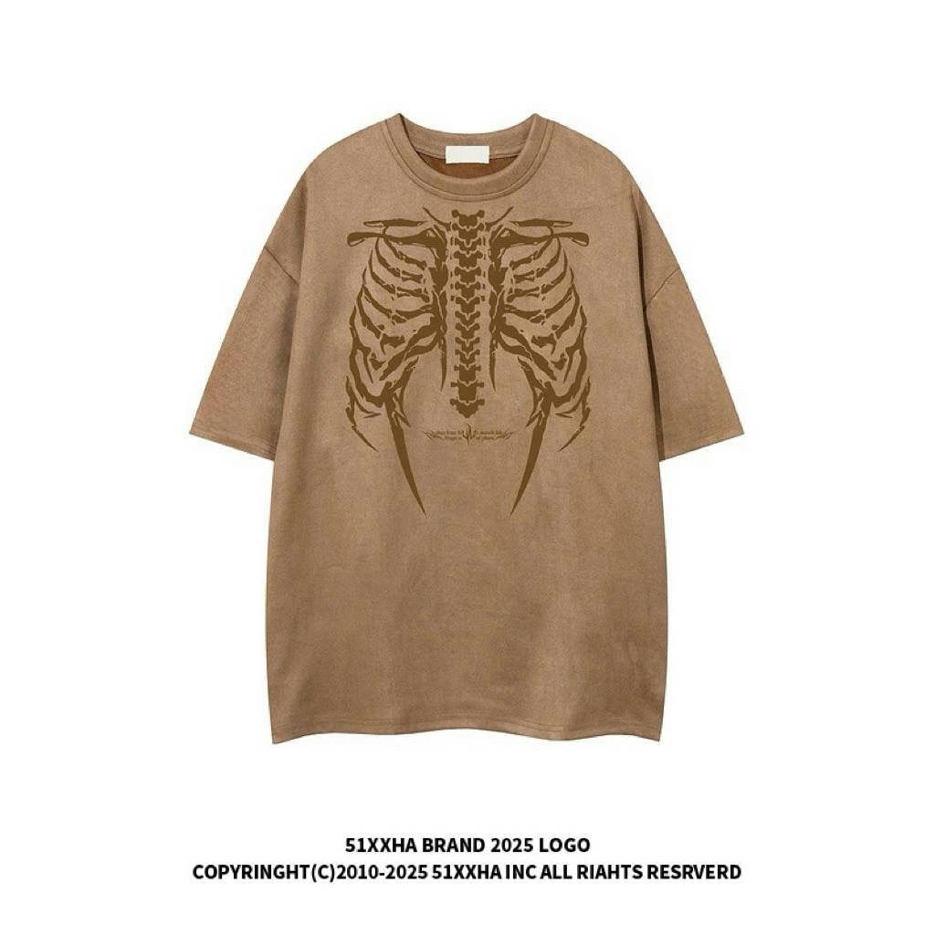 Футболка мужская с коротким рукавом из хлопка в модном хип-хоп стиле с круглым вырезом, летняя