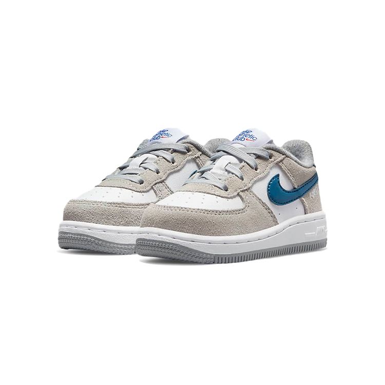 Nike Force 1 LV8 TD Athletic Club - Light Smoke Grey Baby Sneakers White Marina DH9787-001