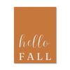 Cute Pumpkins Autumn Leaves Watercolor Canvas Prints Hello Autumn Wall Art Posters for Modern Living Room Halloween Home Deco