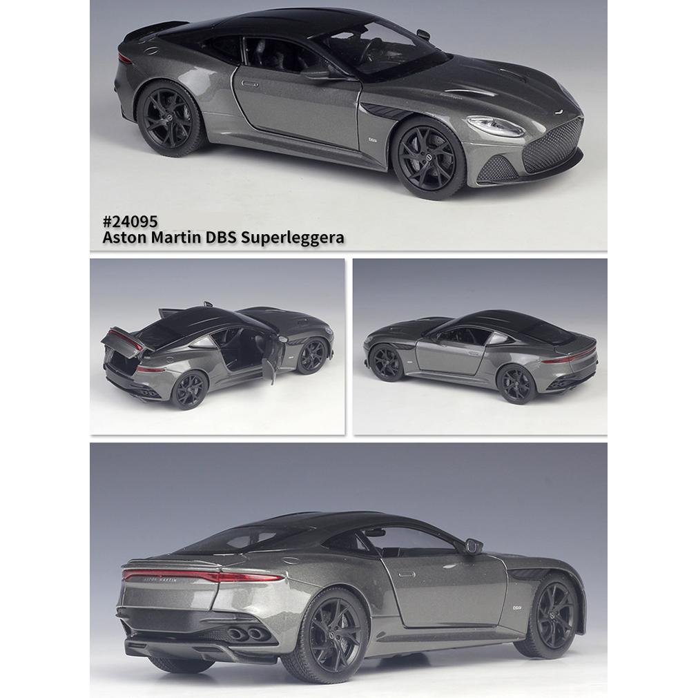 Масштаб 1/24 WELLY Aston Martin DBS Superleggera, модель автомобиля из сплава, литье под давлением, металлические игрушечные транспортные средства, модель автомобиля, коллекция высокой имитации, детские подарки