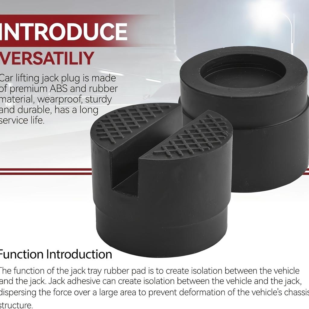 Подушка для автомобильного домкрата - Утолщенная износостойкая резина, амортизирующая опорная колодка для замены шин и увеличения высоты