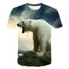 Polar Bear 3d Graphic Short Sleeve Men'S T-Shirt Summer Fashion Cute Animal Casual Personality O Collar Top