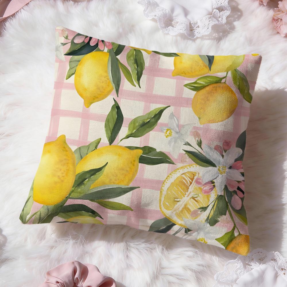 Tropical Fruit Texture Cushion Cover Premium Comfort Reversible Pillow Cove Two in One Design for Any Room Car Interior