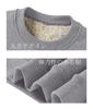 TACVASEN Stretchy Crew Pile Light XL Men's Sweatshirt, Thick, Neck, Lining, Comfortable, Winter, Sportswear, Gray,