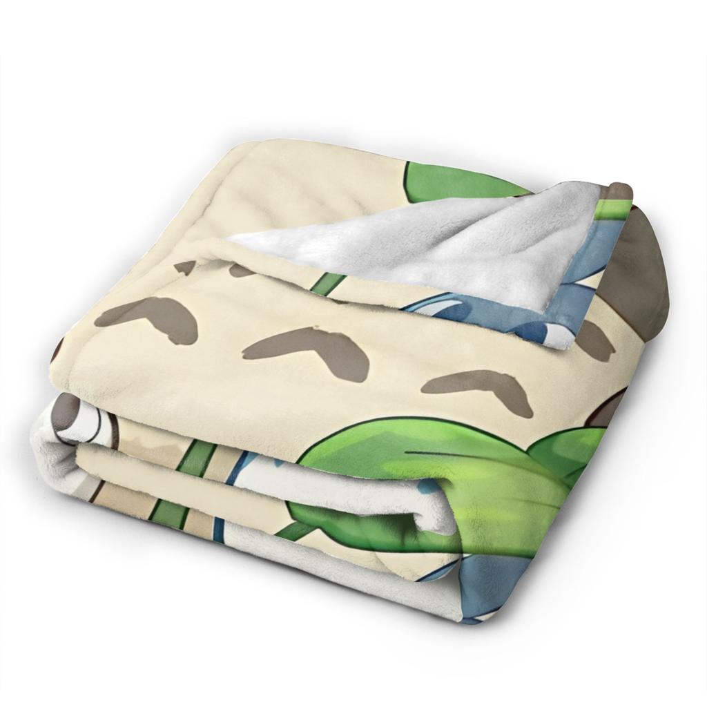 Cute T-Totoros Flannel Blankets Cartoon Anime Funny Throw Blankets for Home 125*100cm Bedspread,