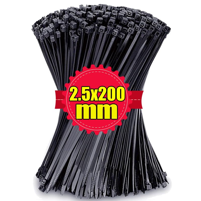 Нейлоновые кабельные стяжки Самоблокирующиеся регулируемые стяжки для шнуров Ремни Крепежная петля Фиксирующее кольцо Домашний офис Сад Растение Пластиковые стяжки для проводов