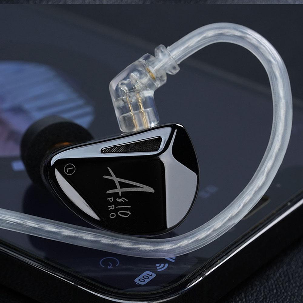 KZ AS10 Pro 5BA IEMs проводные Hi-Fi наушники-вкладыши стерео бас наушники мониторного уровня с микрофоном и посеребренным съемным кабелем.