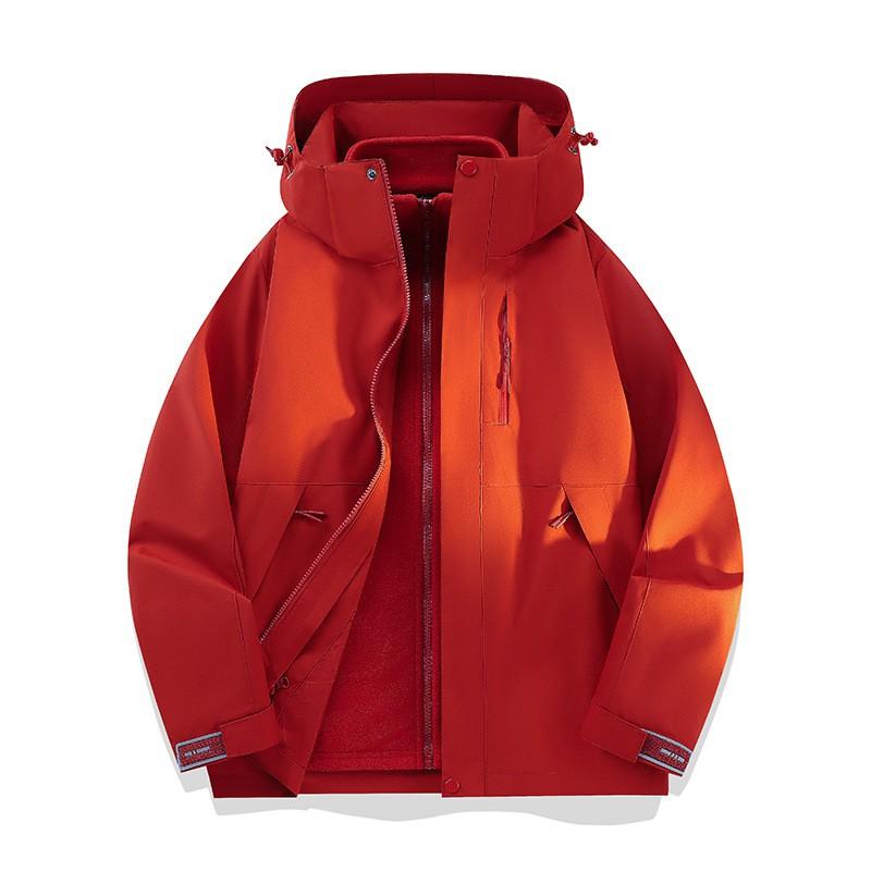 3-in-1 Detachable Hiking Jacket With Graphene Liner Windproof Waterproof Outdoor Coat