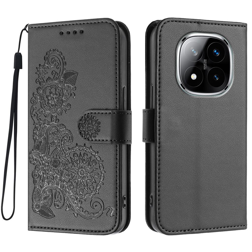 For Xiaomi Redmi Note 14 Pro+ 5G/Xiaomi Redmi Note 14 Pro 5G Phone Cases Mandala Flower Leather Wallet Mobile Cover with Strap