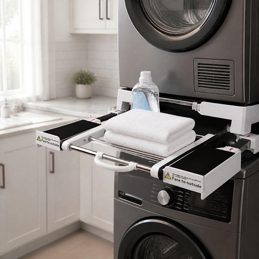 Retractable Dryer Stacking Kit Space-saving Dryer Pull-out Connector Laundry Room