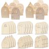 6pcs/set Wooden Door DIY Painting Ornaments Mini Fairy Door Craft For Home Garden Landscape Decorations Kids Gifts Supplies