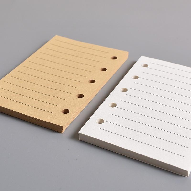 Внутренний лист блокнота M5 Пустая вертикальная линия квадратного блока A8 и Недельный план Одна страница в день для отметок