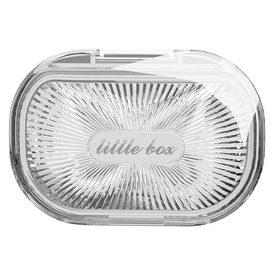 Портативный дорожный держатель для ватных палочек, коробка для хранения зубных протезов, полупрозрачный пылезащитный компактный размер, диспенсер для нити, органайзер для резинок для волос