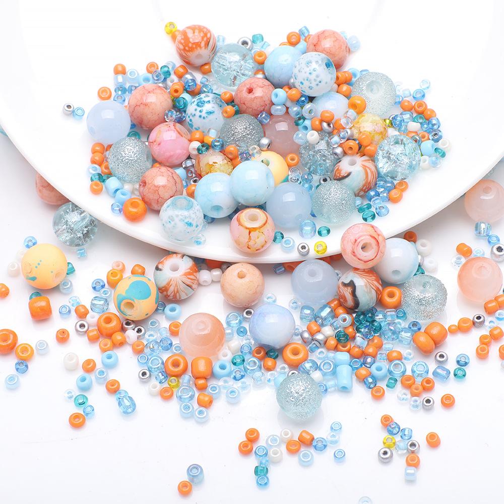 Контрастные хрустальные бусины, бусины просо, набор, браслет своими руками, ожерелье, серьги, бисерные украшения, аксессуары, бусины