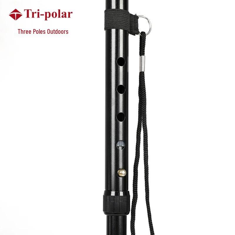 Складная треккинговая палка Sanji Outdoor TP3904 со встроенным фонариком