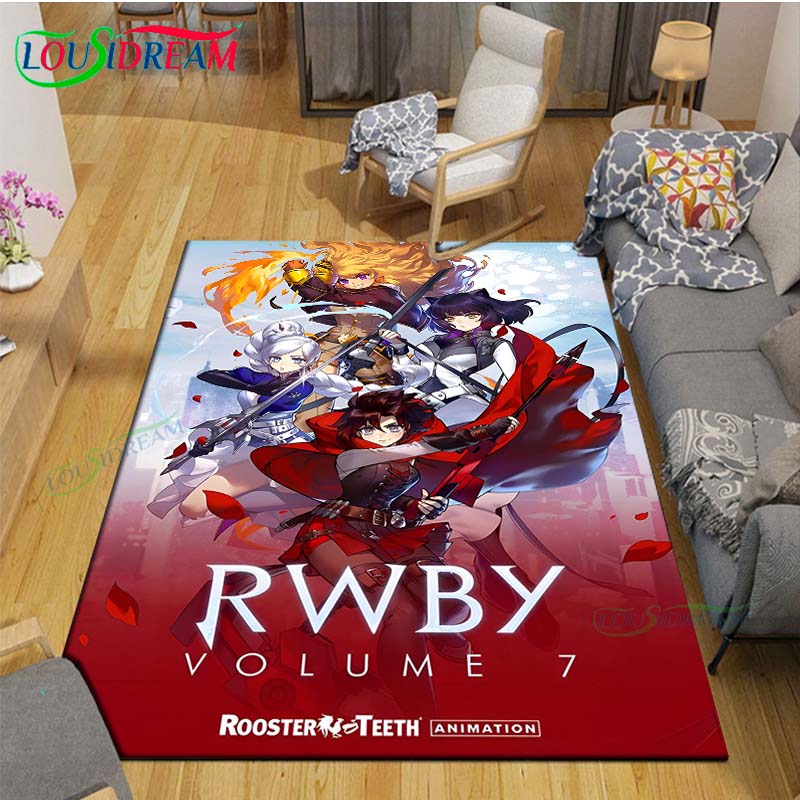 Anime Characters A-RWBY Carpet for Living Room Home Sofa Decoration,Children Game Large Decor Floor Mat Yoga Mat Large Carpet