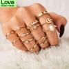 Парные кольца для женщин Anillos Mujer Gold Ring Set Bagues Anillo Bohemian Jewellery Accessories Парные подарки Sygnety