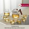 Thickened Glass Teapot Set with High-Temperature Resistant Infuser for Flower Tea