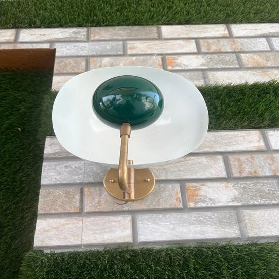 30.48 Cm Green Mid Century Modern Brass Wall Sconce Industrial Style Bathroom, Bedroom Light Ball Reproduction Lamp