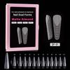 Coffin Shape Full Cover Nail Molds Thin Acrylic Nail Tips  French Manicure Tool
