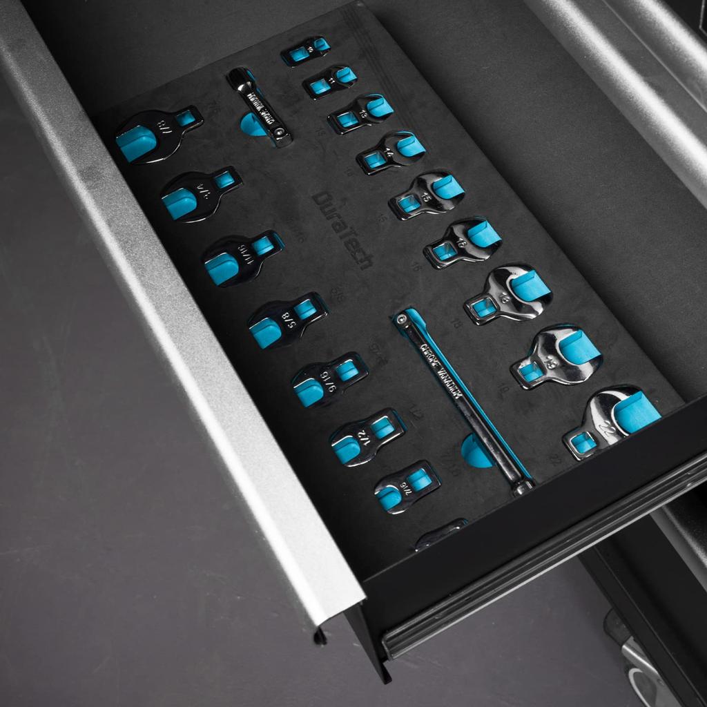 Набор метрических накидных ключей DURATECH и ключей для штуцеров, с удлинителем, кейс для хранения из EVA, набор из 19 предметов, и SAE, привод 9,5 мм, стержень, Cr-V