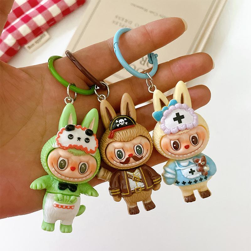 Мультяшный милый брелок Лабубу, забавный автомобильный брелок, телефон, подвеска, изысканный рюкзак, украшения, аксессуары, праздничные подарки