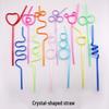 Eco-friendly PETG Crystal Shaped Straws - Creative, Cute, Disposable Party Tubes
