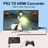PS2 to HDMI Adapter Audio Video Converter Adapter Cable 1M 480i/480p/576i for Sony PS2 to HDMI for All PS2 Display Modes