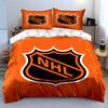 Orange NHL Logo Bedding Set Bedding Duvet Cover Set Duvet Cover Pillowcases (1 * Duvet Cover 2 * Pillowcases, without duvet insert)