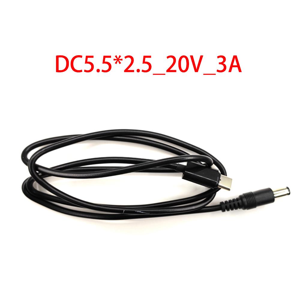 Кабель-заглушка Type C с поддержкой PD/QC2.0/3.0 для передачи заряда на DC 9V 12V 15V 20V Для беспроводного роутера, ноутбука 5.5*2.1мм 5.5x2.5мм