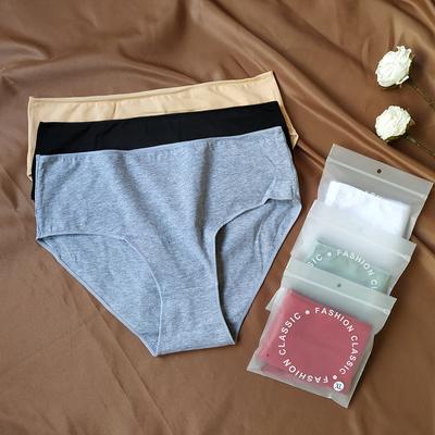 Высококачественные удобные трусики большого размера из хлопка со средней и высокой талией, европейские женские трусики, дышащие хлопковые женские милые однотонные трусы