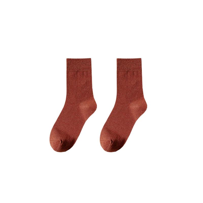 Носки женские однотонные носки осень и весна мягкие дышащие носки