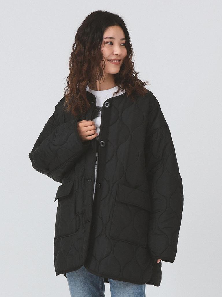 Женская стеганая блузка без воротника Ray Beams, Черный 0