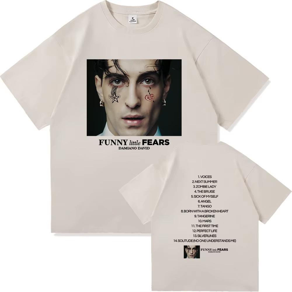 Damiano David Il Ballo Della Vita Tattootshirt Funny Little Fears UnisexUnisex Clothing Next Summer Clothes Cotton Tshirts Gifts