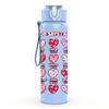 1PC Heart Stack Love Letter Art Print 750ml Color Plastic Sports Water Bottle Leakproof Flip Straw Lid Suitable for Sports Office Home Use