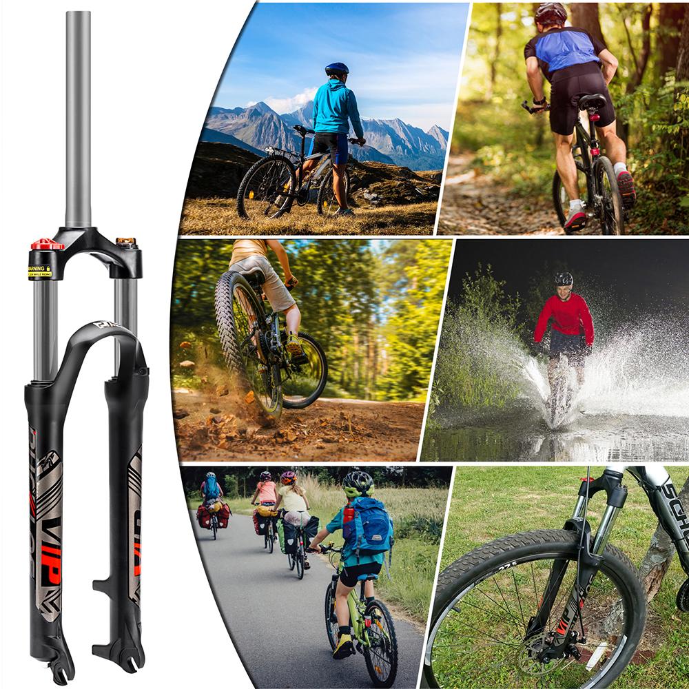 BUCKLOS Передняя вилка для велосипеда 26 27,5 29 дюймов MTB Вилка 9*100 мм QR Горные велосипедные вилки Алюминиевый сплав Амортизационные велосипедные вилки