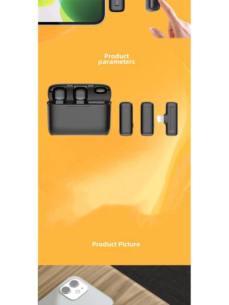 Wireless Collar Microphone J11/13 with Charging Case for Mobile Live Broadcast and Outdoor Recording with Noise Reduction