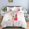 Makeup Gril Bedding Set Fastion Cartoon Duvet Cover Bedroom Comforter Covers Twin King Size Quilt Cover Home Textile