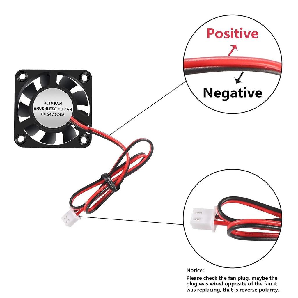 4PCS 3D Printer Cooling Fan,4010 Blower 40X40 X 10mm Hydraulic Bearing Brushless DC 12v 24v Cooling Fans for 3D Printer