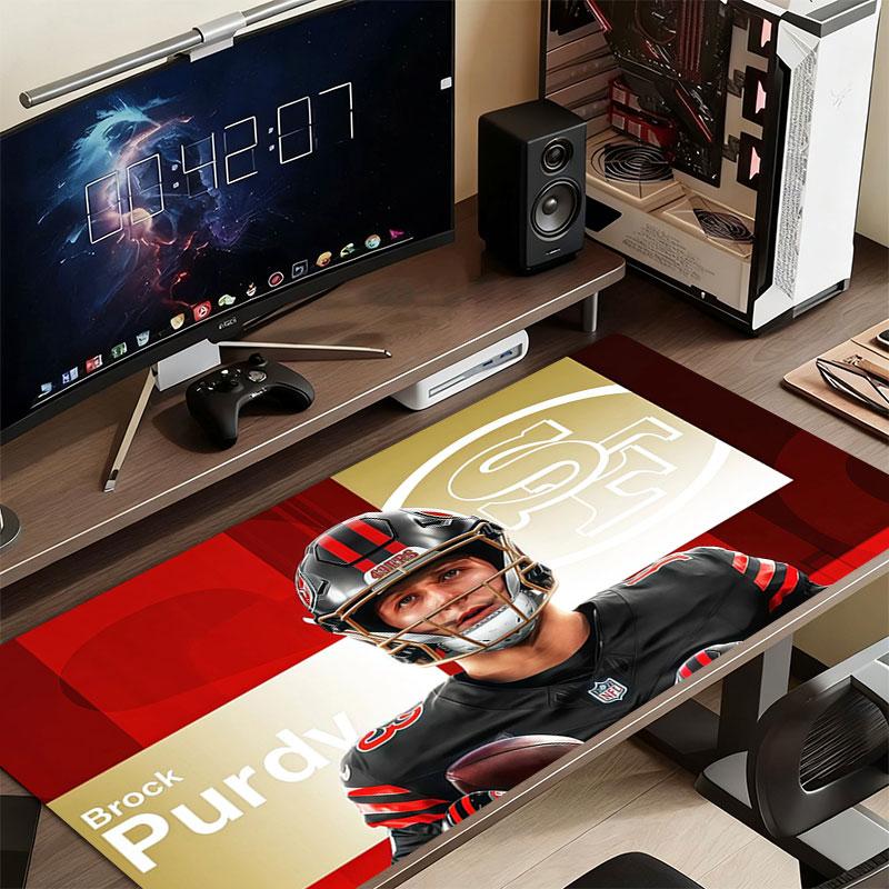 Purdy Mouse Pad, Large Gaming Desk Mat, Non-slip XXL Mousepad for Laptop & Tablet, Mini PC Playmat with Stitched Edges