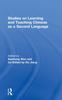 The Studies On Learning and Teaching Chinese As a Second Language Book