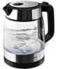 Электрический чайник dretec, стеклянный, со светодиодной подсветкой, 900 Вт, высокая мощность, стильный, предотвращает распространение запаха, водонагреватель, предотвращает закипание, черный, 1,0 л