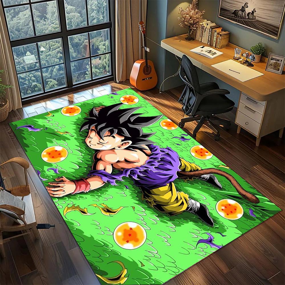 Goku Large Space Carpet Rug, Non Slip Washable Floor Mat Home Gamer Room Bedroom Decoration.-TING