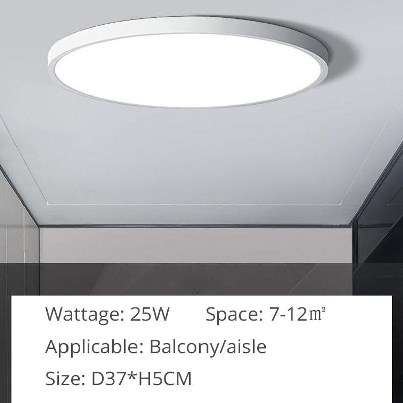 Простой ультратонкий круглый светодиодный потолочный светильник, черно-белый, для спальни, кабинета, балкона, потолочный светильник, современный домашний декор, осветительные лампы