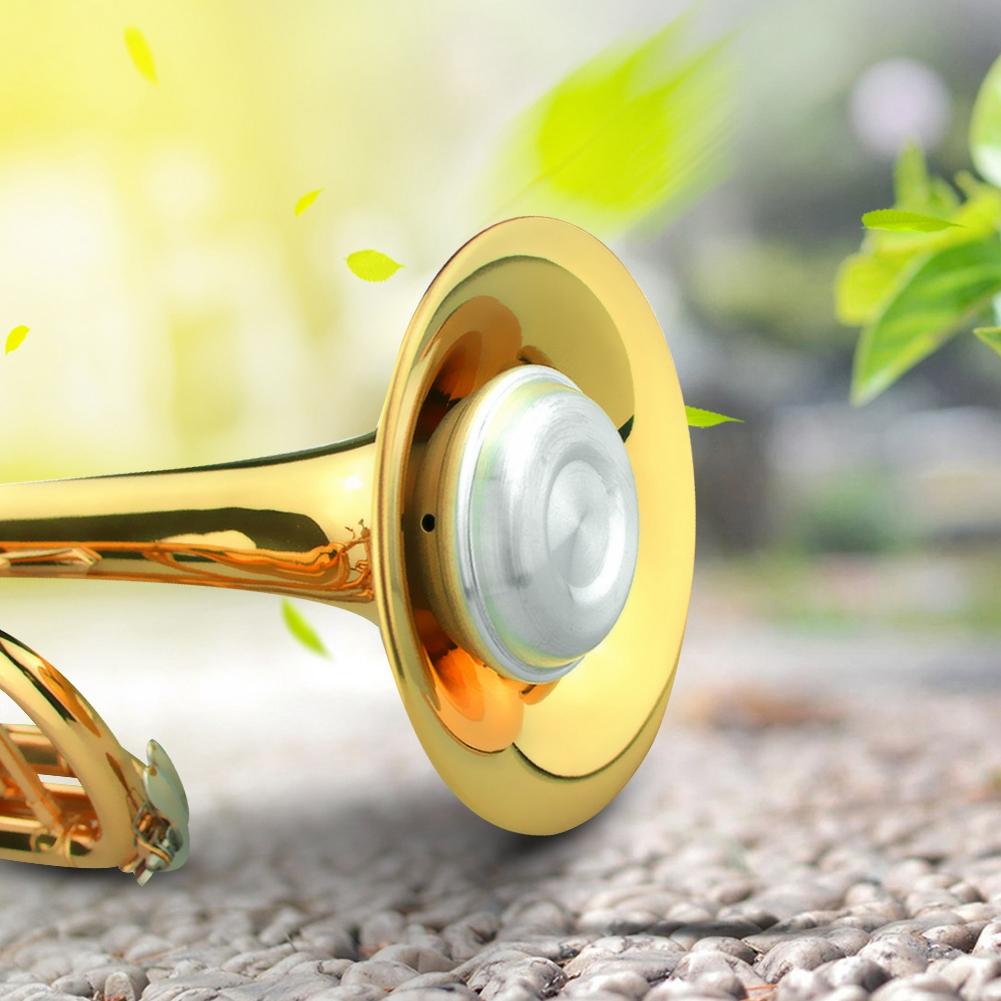 Алюминиевый сплав и резина, тренировочная труба, немой латунь, аксессуар для музыкального инструмента