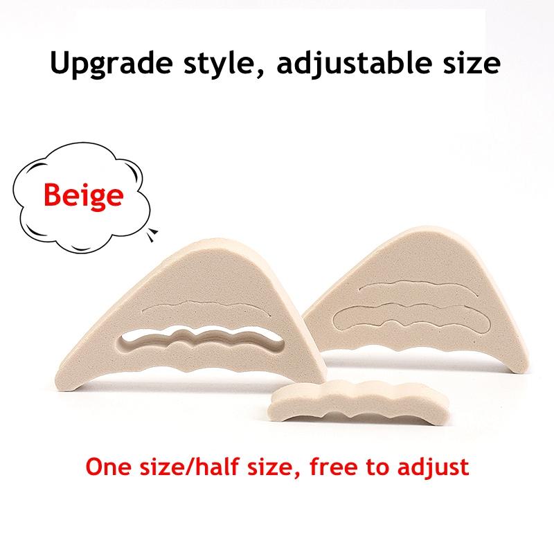 Toe Plug Soft Sponge Half Insoles Reusable Toe Filler Inserts for Shoes Adjustable Too Big Foot Brace Pads Unisex Shoe Inserts