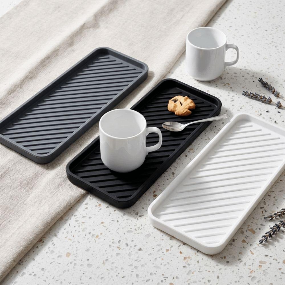 Striped Texture Sink Protector Mat Silicone Sink Organizer Tray New Storage Tray Kitchen Counter