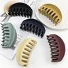 Korean Version Frosted Hollow Comb Hair Clip With Retro Temperament, Girl's Grip Clip, Shark Clip At The Back Of The Head